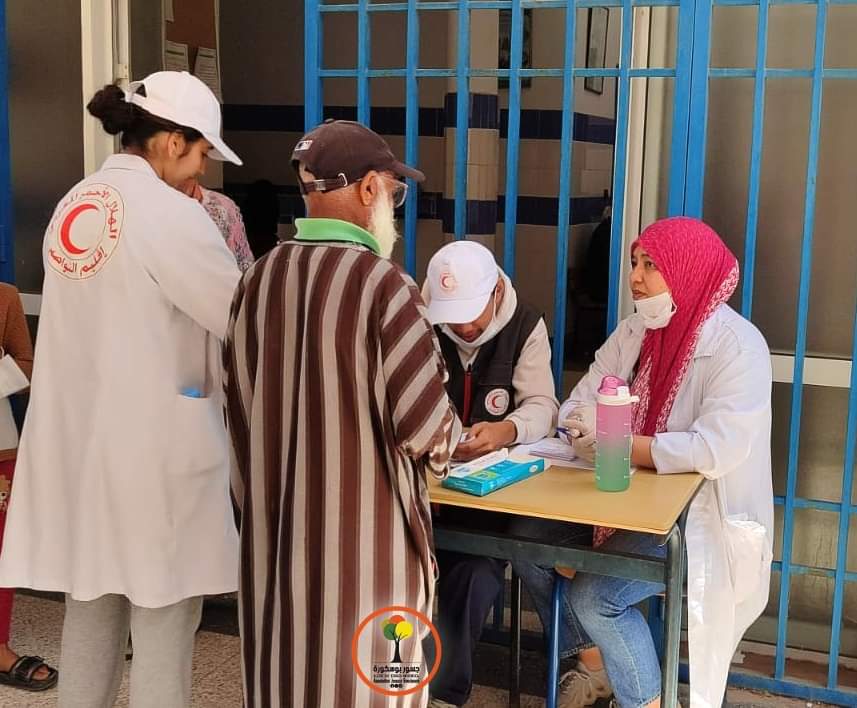 FB IMG 1717633294451 قافلة طبية لفائدة الطبقة المعوزة لجمعية جسور بوسكورة